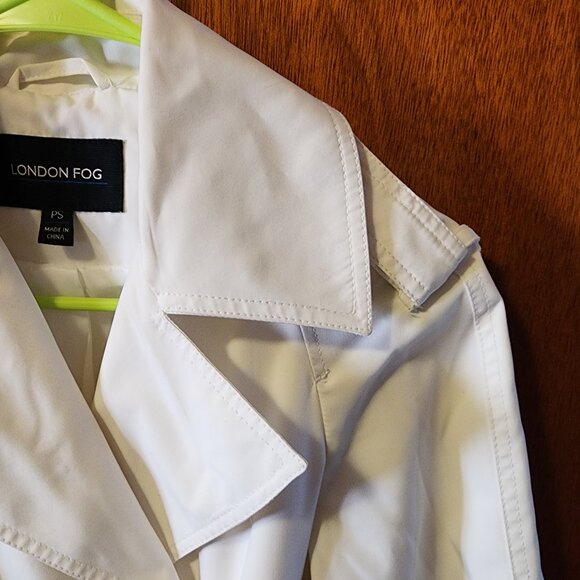 Women's PS London Fog White Trench/Rain Lightweight Jacket - Picture 4 of 9